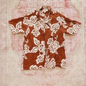 HRH, Men’s Vintage Brown Floral Shirt